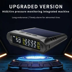 HUD GPS Speedometer + TPMS Tyre Pressure Monitoring System 2 in 1 Car Wireless Solar Power Security Alarm System