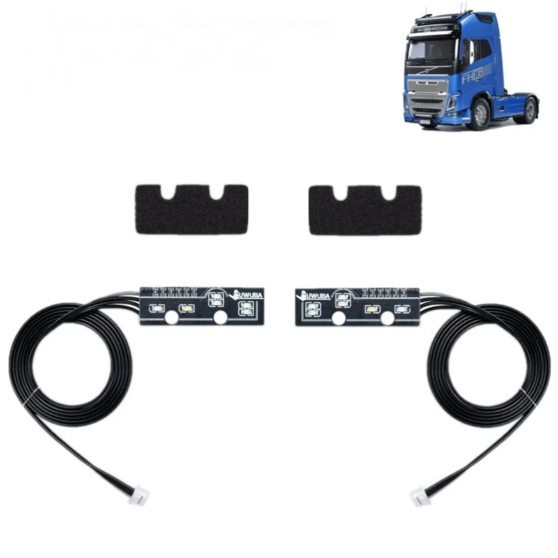 RC 1/14 LED 5V المصباح نظام الإضاءة مصباح ل 1/14 Tamiya مركبة يتم التحكم بها عن بُعد FH16 XL750 56360 56362 56375 Nooxion MFC-03 M24 RC أجزاء