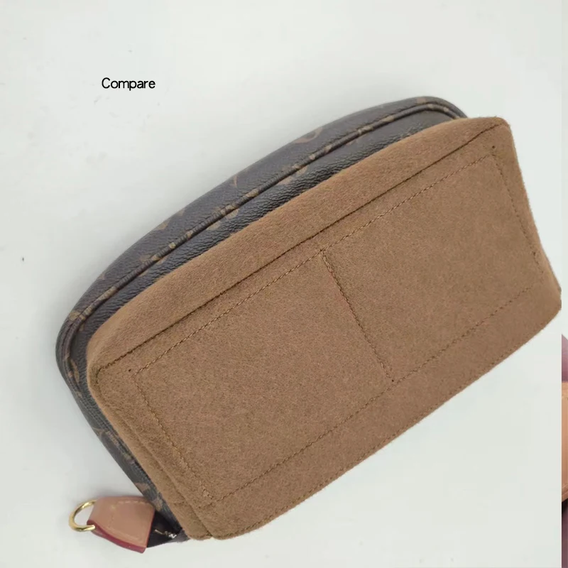 Organizador de insertos de bolsa para accesorios de Pochette, bolso de maquillaje, monedero interior de viaje, bolsas de cosméticos, estilo de tamaño personalizado