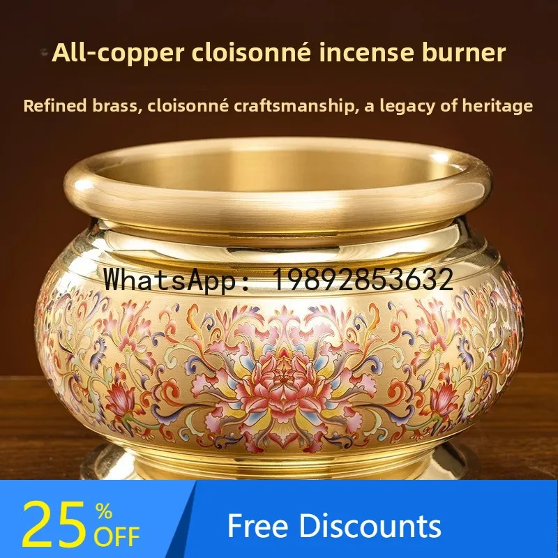 CZ  CZ  Incense Burner Home Use Pure Copper Lotus Indoor Offering Incense Holder Incense Burner Copper Burner