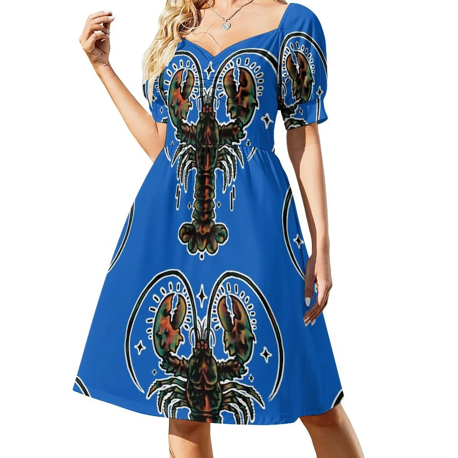 

Guard Lobster Short-Sleeved Dress summer dress woman 2025 evening dresses ladies