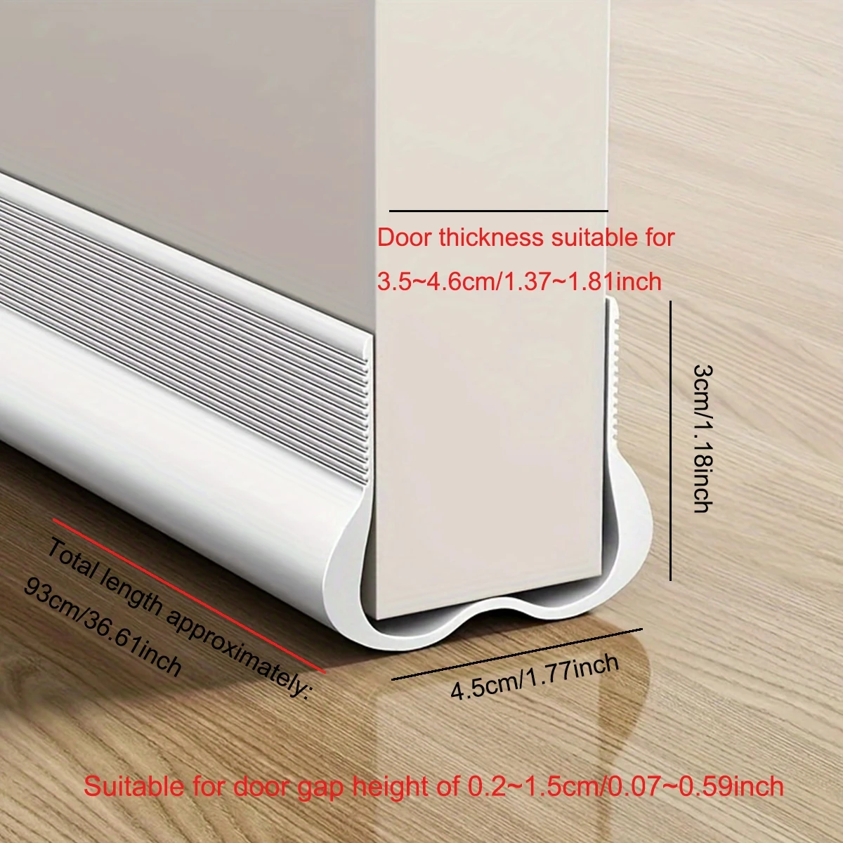 Adjustable Door Draft Stopper, Waterproof Sealing Strip, Noise Reducing Door Bottom Guard, Soft Door Bottom Sealing Baffle
