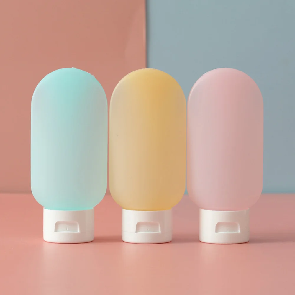 3/4 pçs 60ml conjunto de garrafa recarregável de viagem recipientes cosméticos mini garrafas de aperto para produtos de higiene pessoal shampoo condicionador