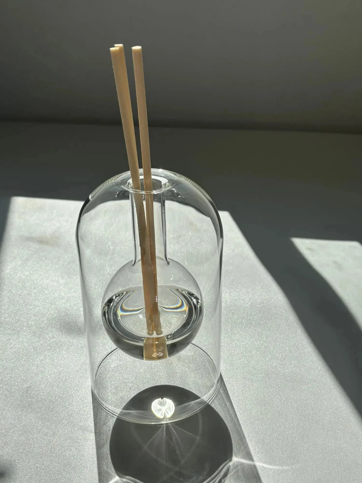 زجاجة ناشرة للعلاج العطري زجاجية للزيوت العطرية مع أعواد توزيع حاويات تخزين شفافة لديكورات المنزل الحديثة