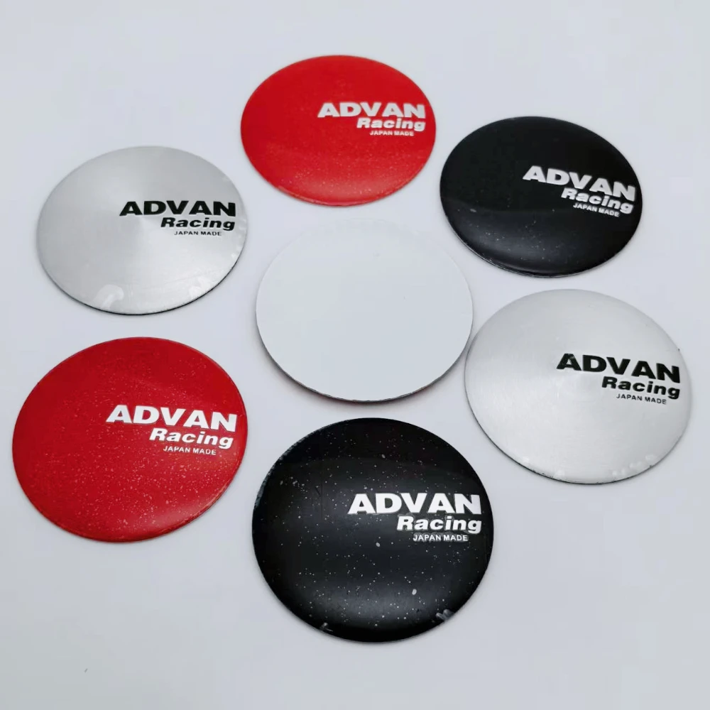 

4pcs 45mm 50mm 56mm 65mm Advan Logo Emblem Badge Car Wheel Hub Center Caps Stickers Rim Hubcaps Cover Replace Car Accessories