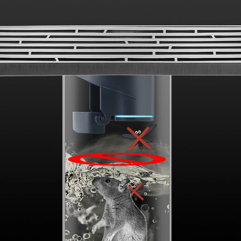 استنزاف أرضي شامل مضاد للرائحة ، استنزاف TPR أسود ، قلب داخلي مضاد للرائحة ، تصريف المجاري #4