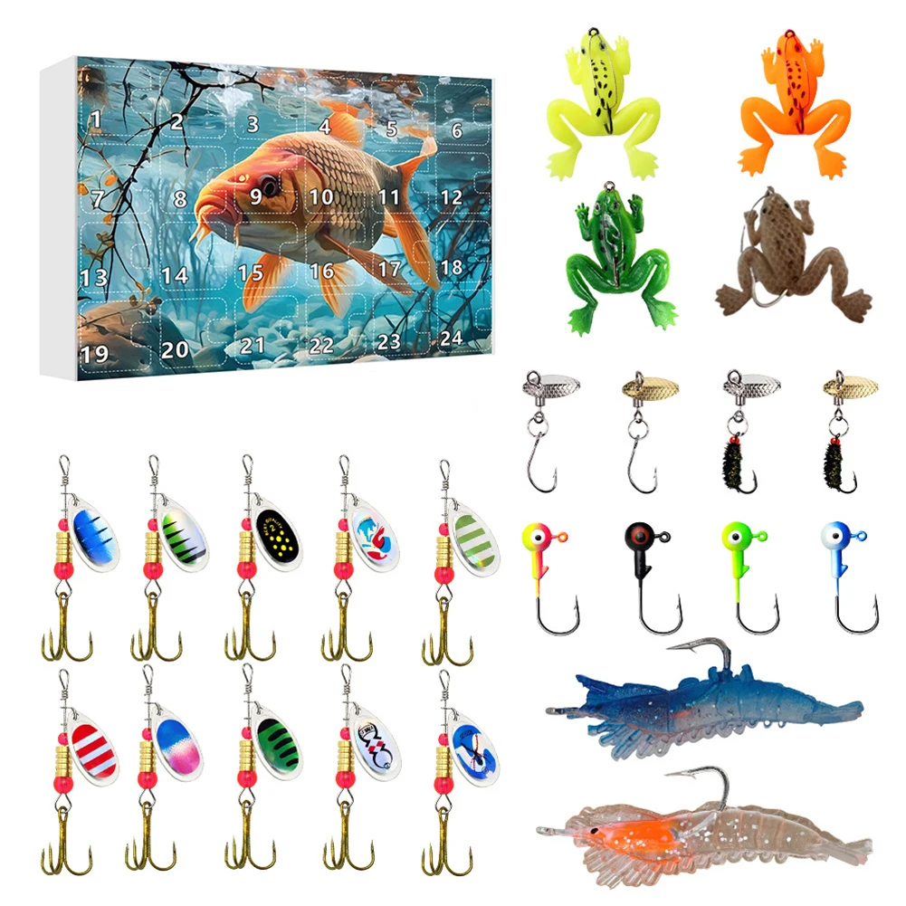 

For Deep Sea Fishing 24 Days Countdown Christmas Fishing Lures Christmas Surprise Fishing Bait For Boys Advent Calendar