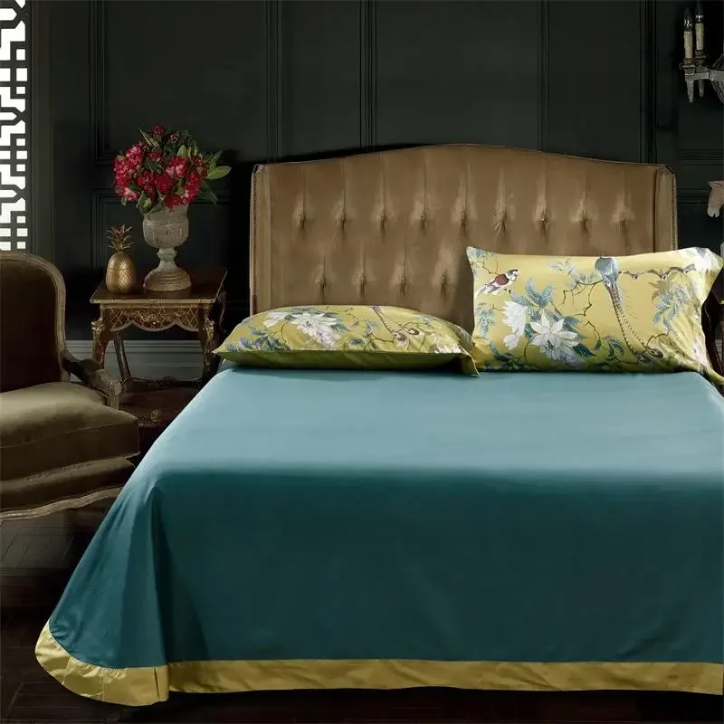 Customizable Egyptian long-staple cotton flower and bird bedding quilt cover New Chinese pure mattress
