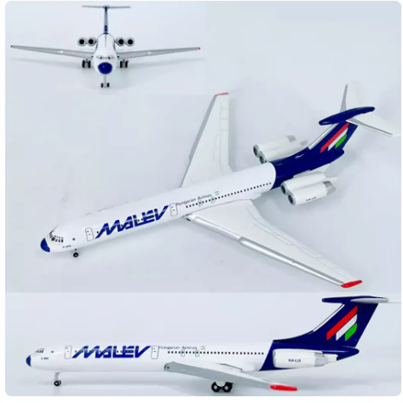 Diecast Scale Herpa 1:500 Hungarian Airlines IL-62M HA-LIA  Alloy Aircraft Model Metal Airplane Decoration Gift Collection