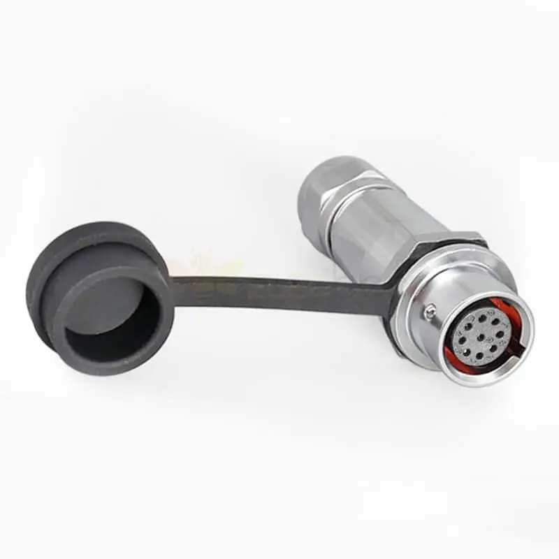 SF12-9 Pin Aviation Connector Plug and Socket, IP67 Waterproof Push Pull Locking Electrical Connector, 9 Core