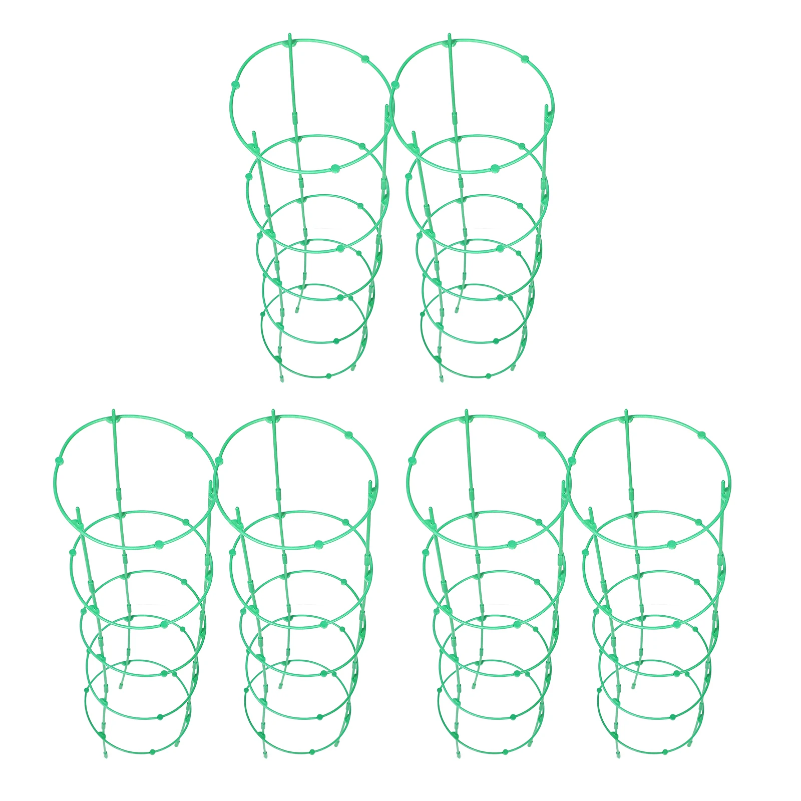 

6Sets Garden Stake Support Rings Adjustable Indoor Outdoor Plant Climbing Trellis Peony Support Cage Planter Stand