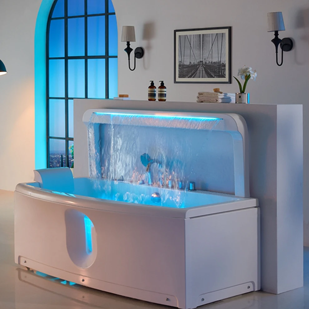 Hott Best Selling New Design Waterfall Bathtubs/ Big Bath Tub/ Bubble Massage Tub