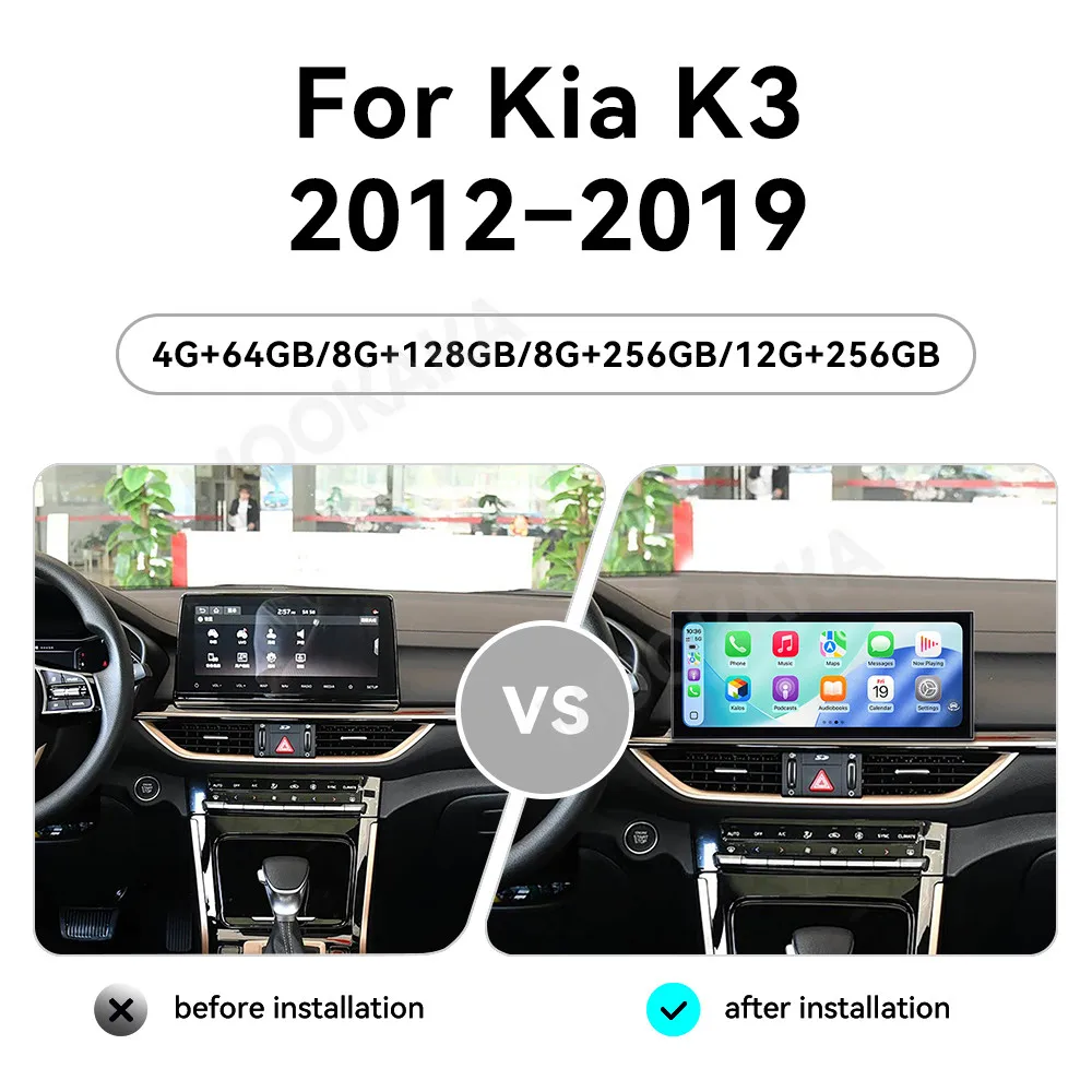 Android 15 Radio 15.8'' For Kia K3 Forte 2012~2019 Qualcomm Carplay Multimedia Player Navigation Car Stereo Receiver Head Unit