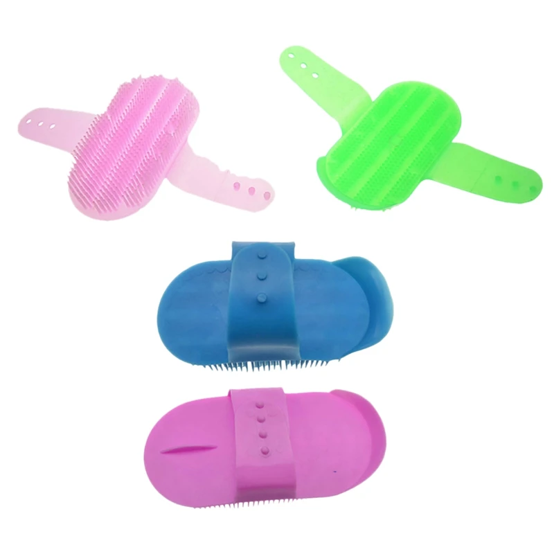 4Pack Plastic Curry Comb With Adjustable Buckle For Horse Grooming Massage Horse Body Stable Cleaning