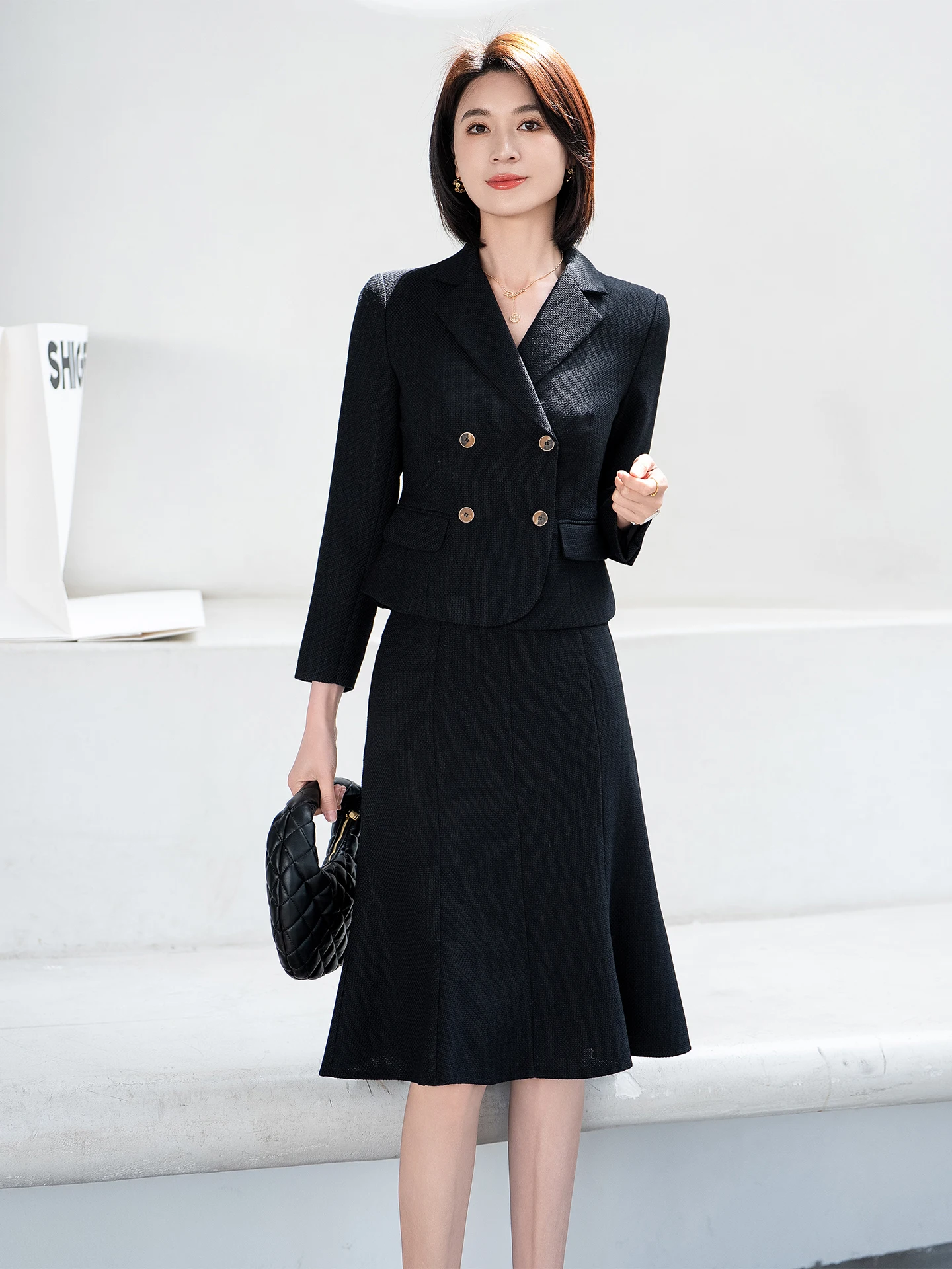 

Elegant Professional Suit Set for Women Commute Slimming Business Formal Two Piece Spring New Arrival High Waist Pants