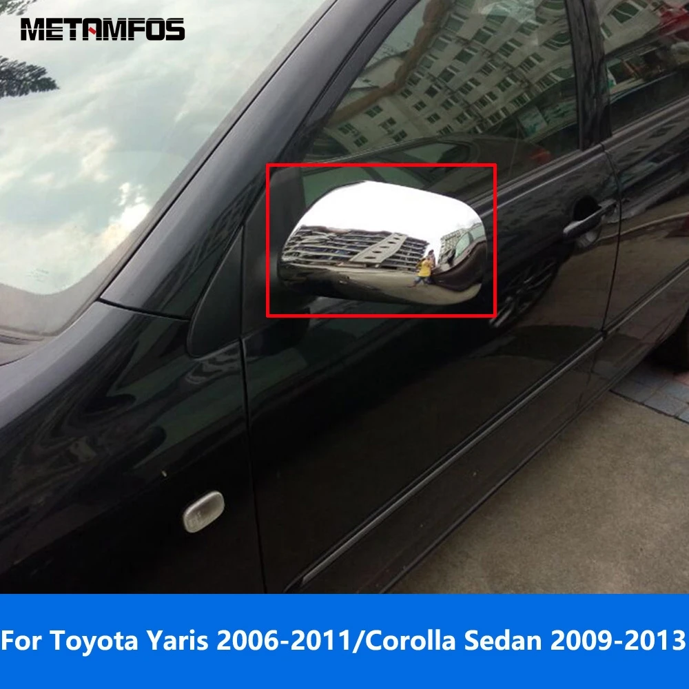 

Rearview Side Door Mirror Cover Trim Protector For Toyota Yaris 2006-2011/Corolla Sedan 2009-2013 Chrome Accessories Car Styling