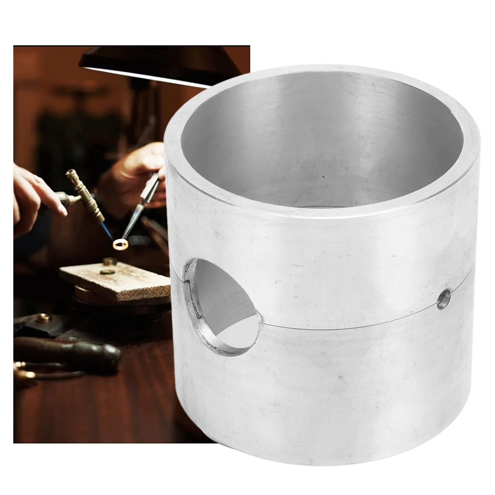 Jewelry Melting Casting Tool Aluminum Alloy Cylindrical Jewelry Casting Pot Multifunctional Compact for Jewelry Makers for DIY