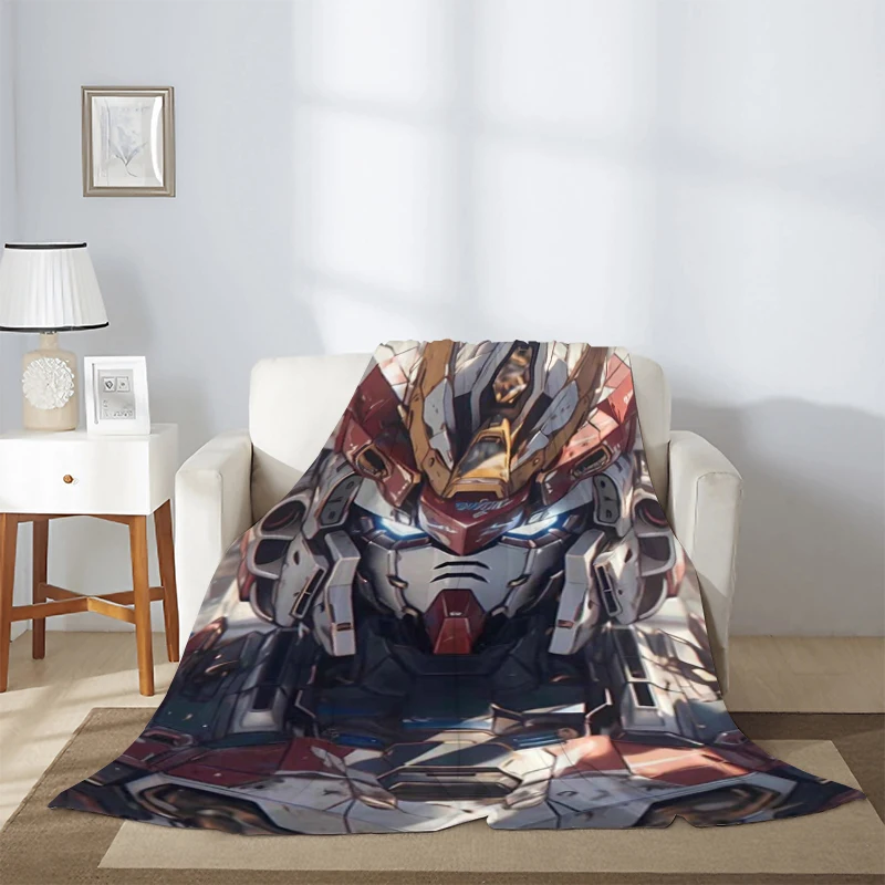 

Machine Washable Gundam Flannel Blanket Sofa Winter Anti-clumping Fluffy Soft Blankets & Throws Bed Blankets for Beds Furry Nap