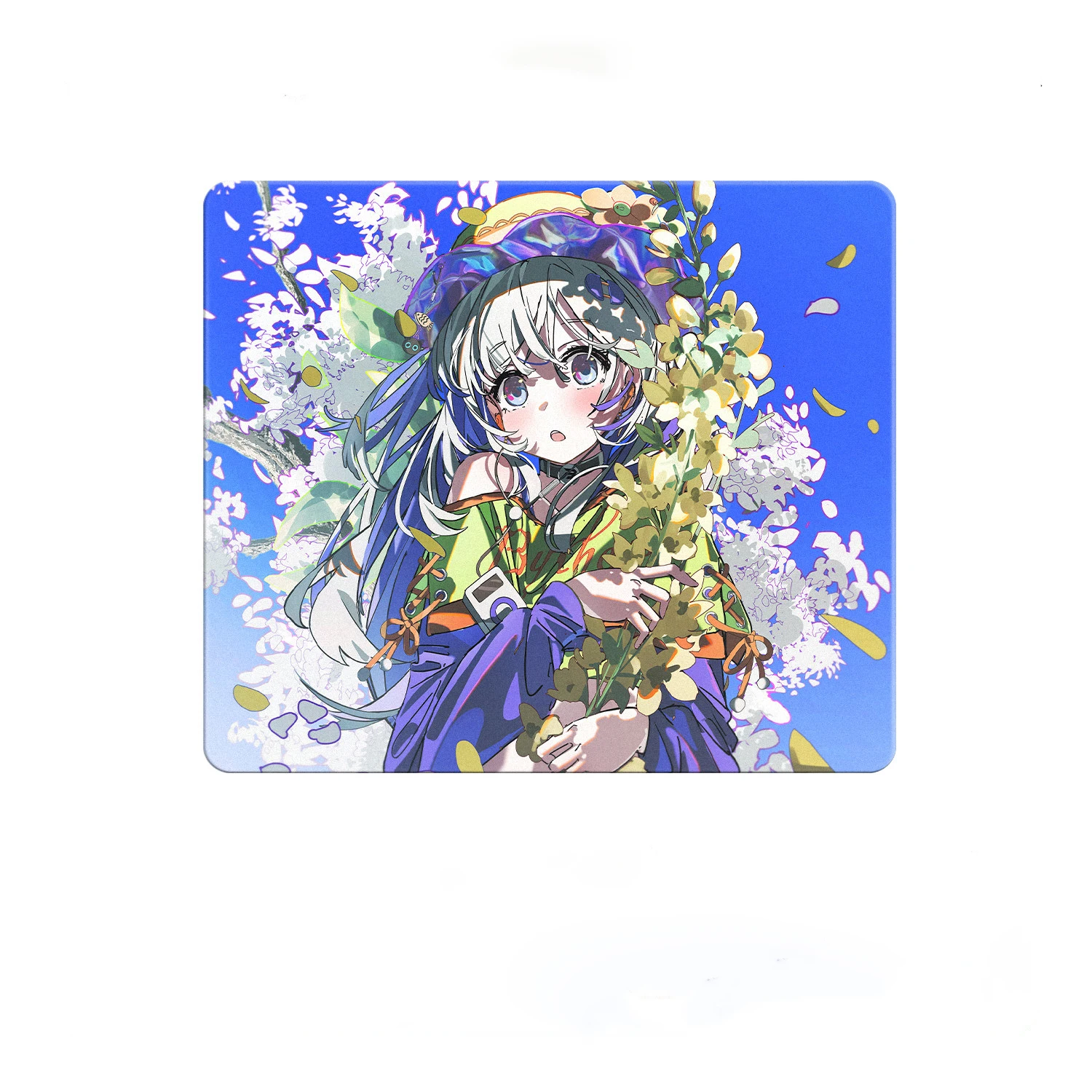 Anime Cool Girl's Flower Glass Mouse Pad Smooth Frosted Surface Desk Mat Tempered Upgrade FPS Office Custom Gaming Accessories