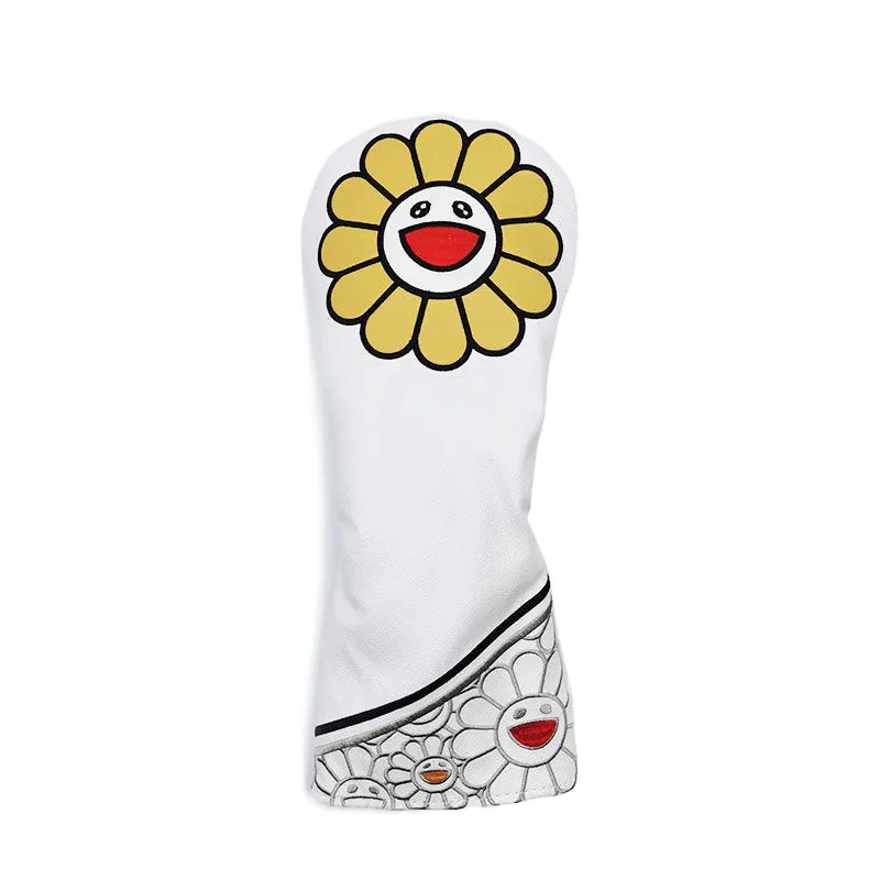 Sunflower Golf Driver HeadCover Club Head Protective Covers White Green Purple Pink Color Protector Golf Supplies