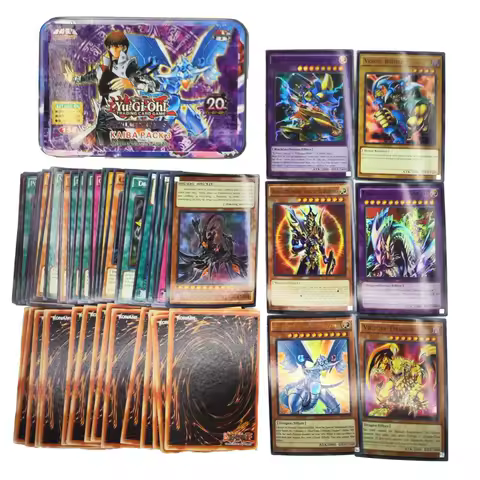 Yu-Gi-Oh Deck 158 KAIBA PACK3 English Holographic Golden White Dragon Duel Game Collection Card with Tin Box