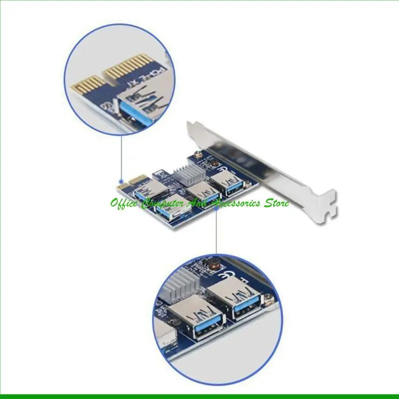 U55C PCI-E 1x a 4x Card extensão do adaptador 16x Slots USB Card