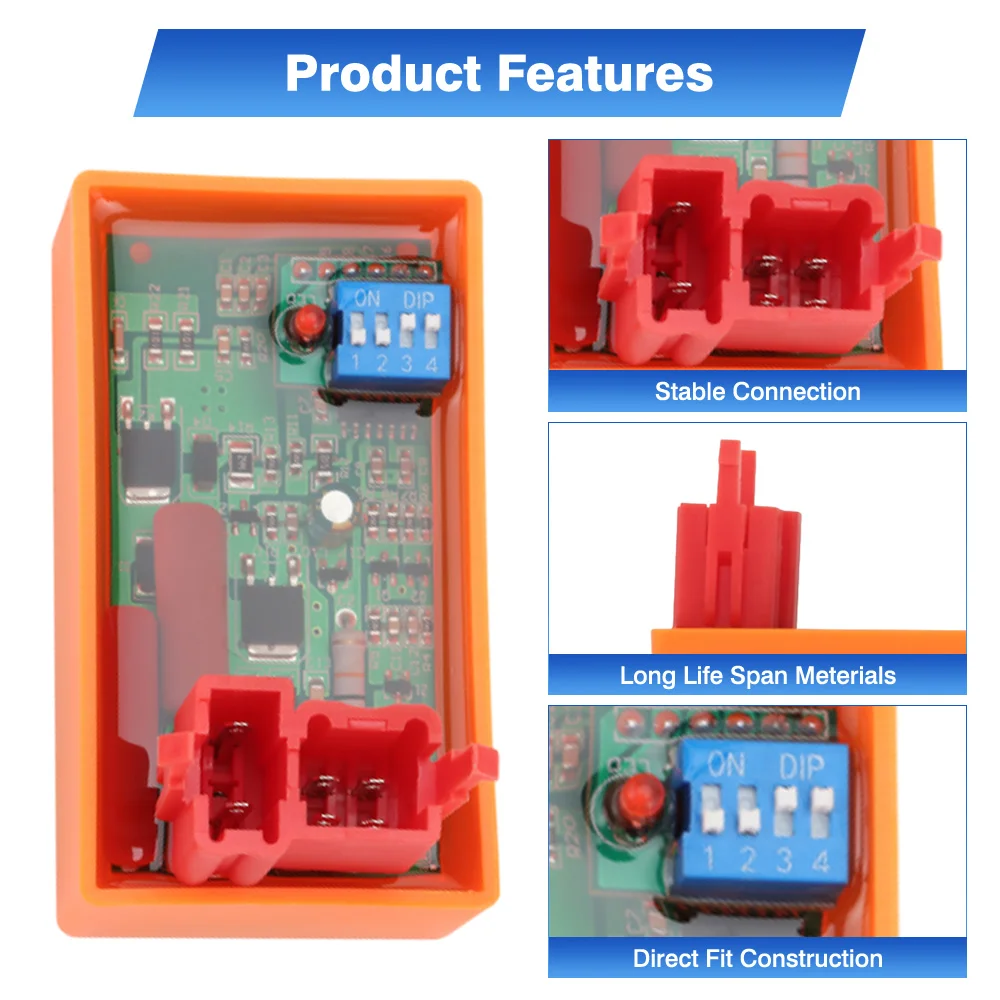 

For CG 125cc 150cc 200cc 250cc ATVs Dirt Bikes and Go-Karts 6 Pin AC CDI Box With DIP Switch Motorcycle Ignition Accessories