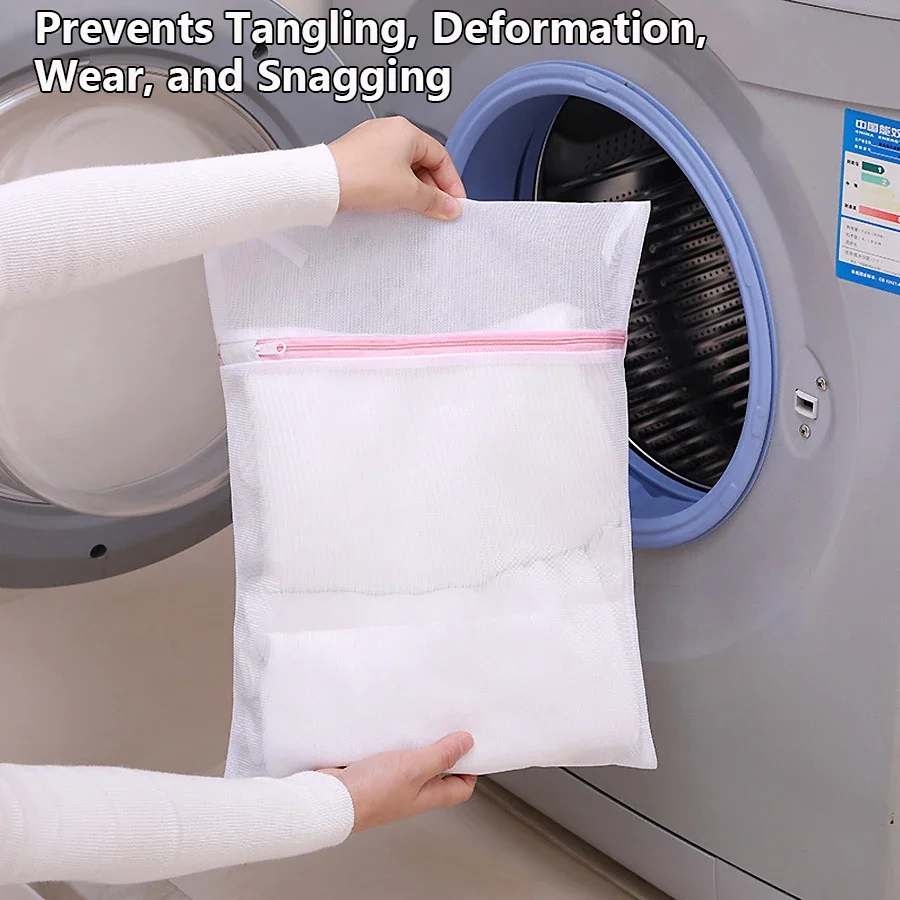 3Pcs/Set Zippered Mesh Laundry Bags for Bra Underwear Household Cleaning Tools Bra Care Underwear Cleaning Accessories