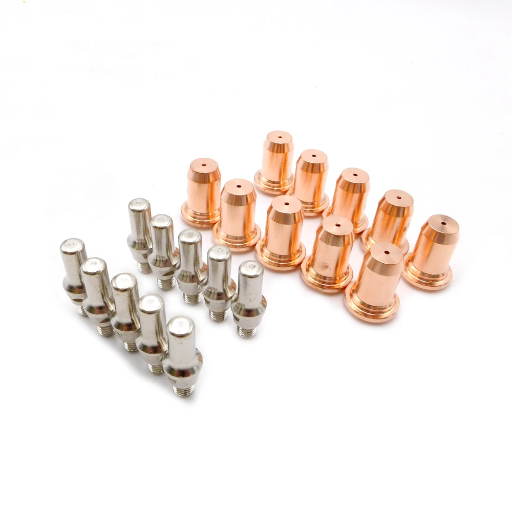 Consumabili per cannelli per taglio al plasma PT40 PT60 Punte per elettrodi e ugelli (0,9 mm / 1,1 mm) 20 pezzi