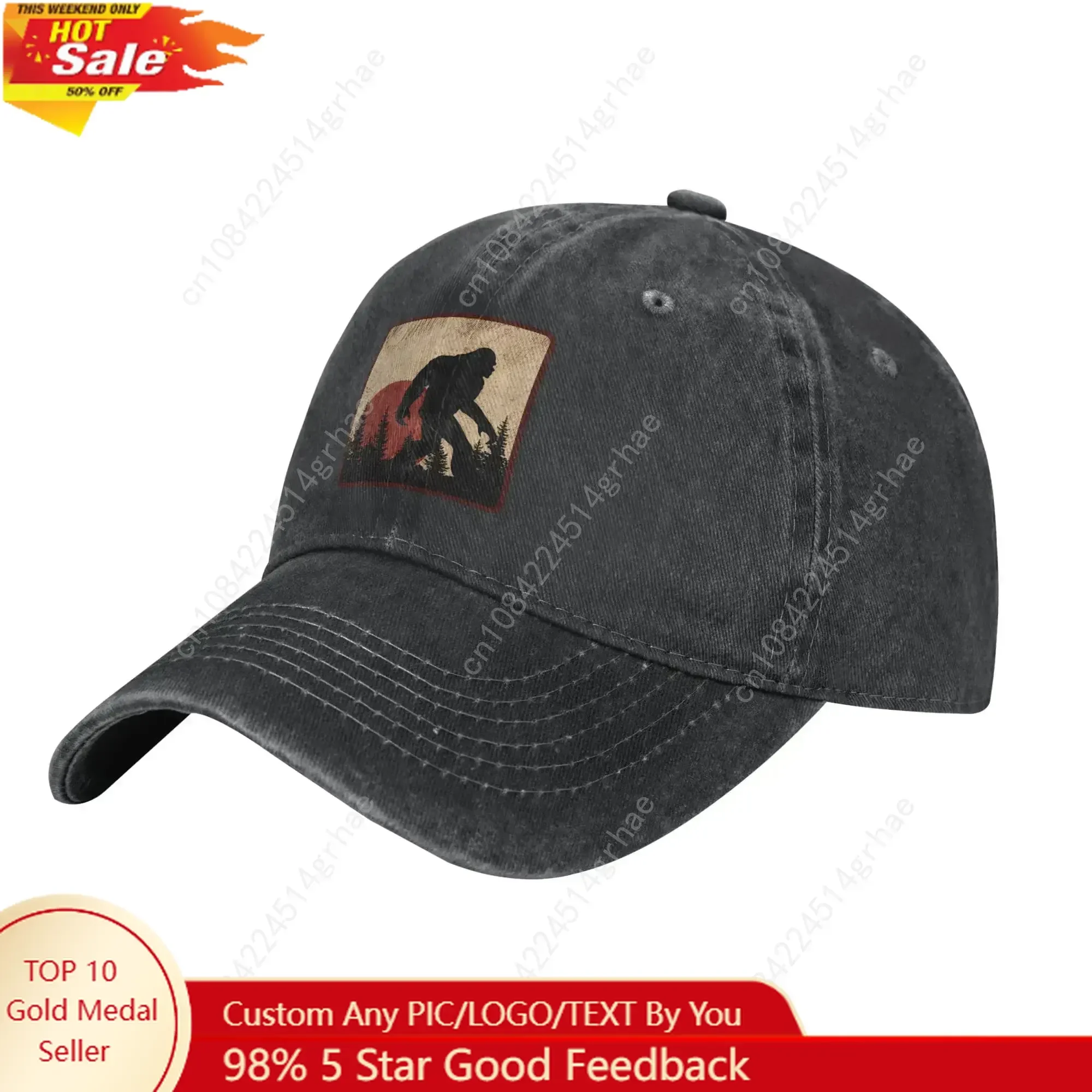 

Sunrise Bigfoot Baseball Cap Trucker Dad Hat Funny Sasquatch Gaming Hats Unisex Style Outdoor For Men Women Teens Adult Gifts
