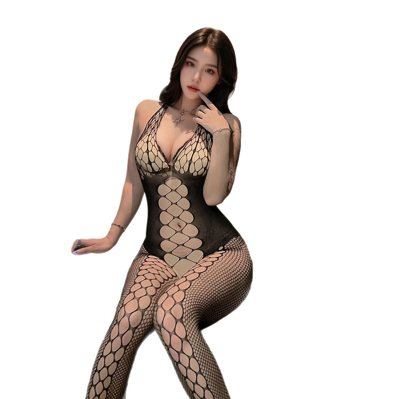 大人のセクシーなランジェリー、手で引き裂かれたサスペンダー、スリミング日本製ワンピース漁網ソックス、18+xxx lenceria s sexy para cojer mujer