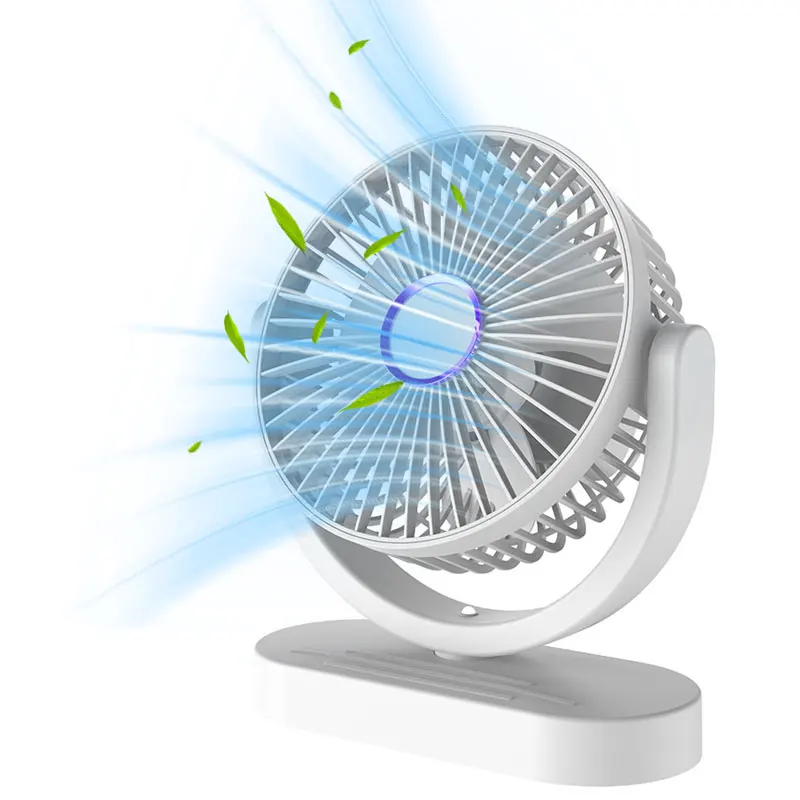 

Portable Desktop Fan USB Rechargeable 3 Speed Quiet Mini Air Circulation Fan Brushless Motor Adjustable for Office Home Bedroom