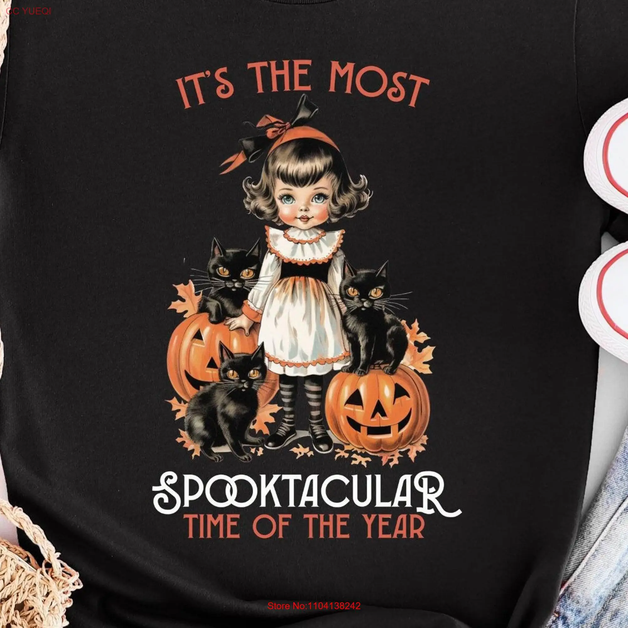 Its The Most Spooktacular Time T Shirt Vintage Halloween for Her Mom Spooky Vibe long or short sleeves