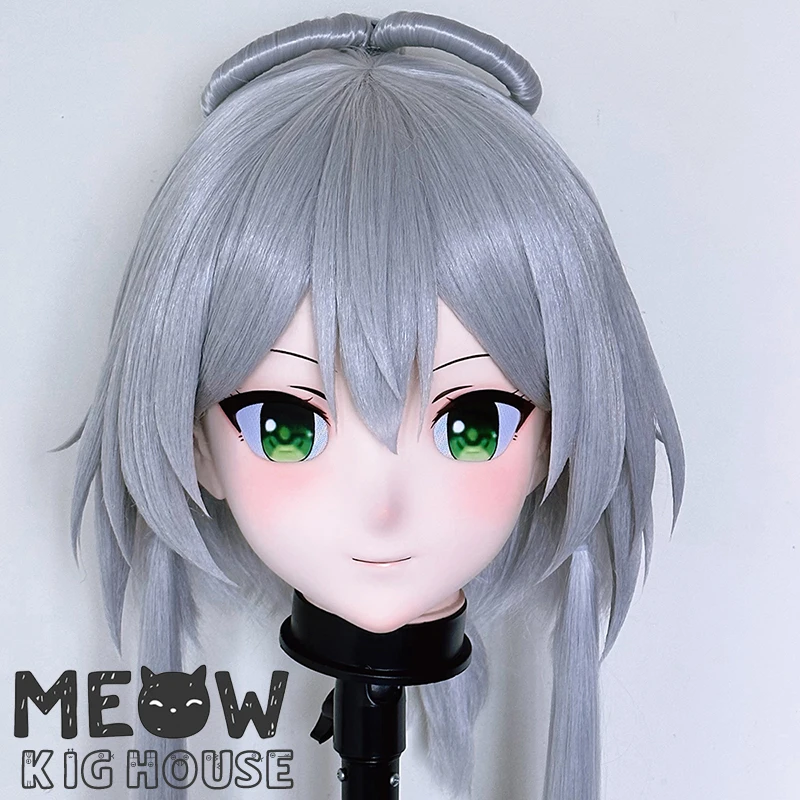 

(MEO416) Customize Handmade Full Head Lockable Crossdress Male to Female Japanese Cartoon Anime Game Character Kigurumi Mask