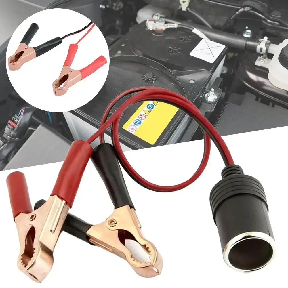 1Pcs 12V Car Accessories 50A Female Batteries Socket Plug Car Battery Terminal Clamp Clip Cigarette Lighter Power Socket Adaptor