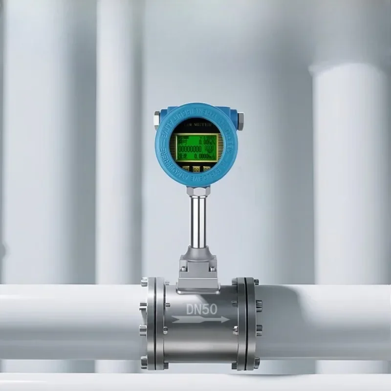 Thermal gas mass flowmeter High precision pipeline compressed air belt 4-20mA