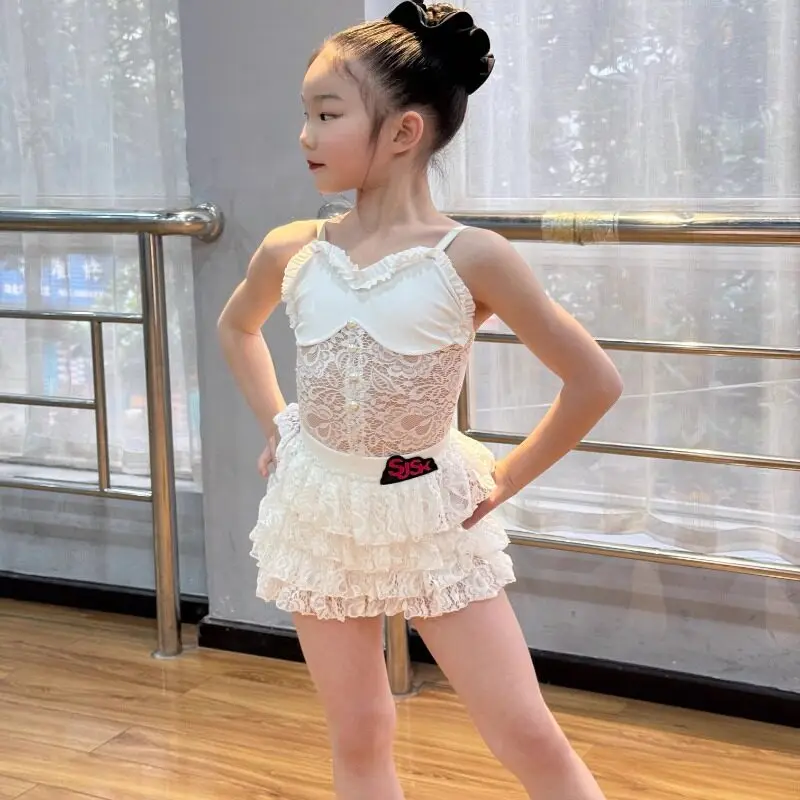 girls-latin-dance-practice-suit-cake-skirt-separate-set-performance-costume-v-neck-acrylic-diamond-decoration-for-kids