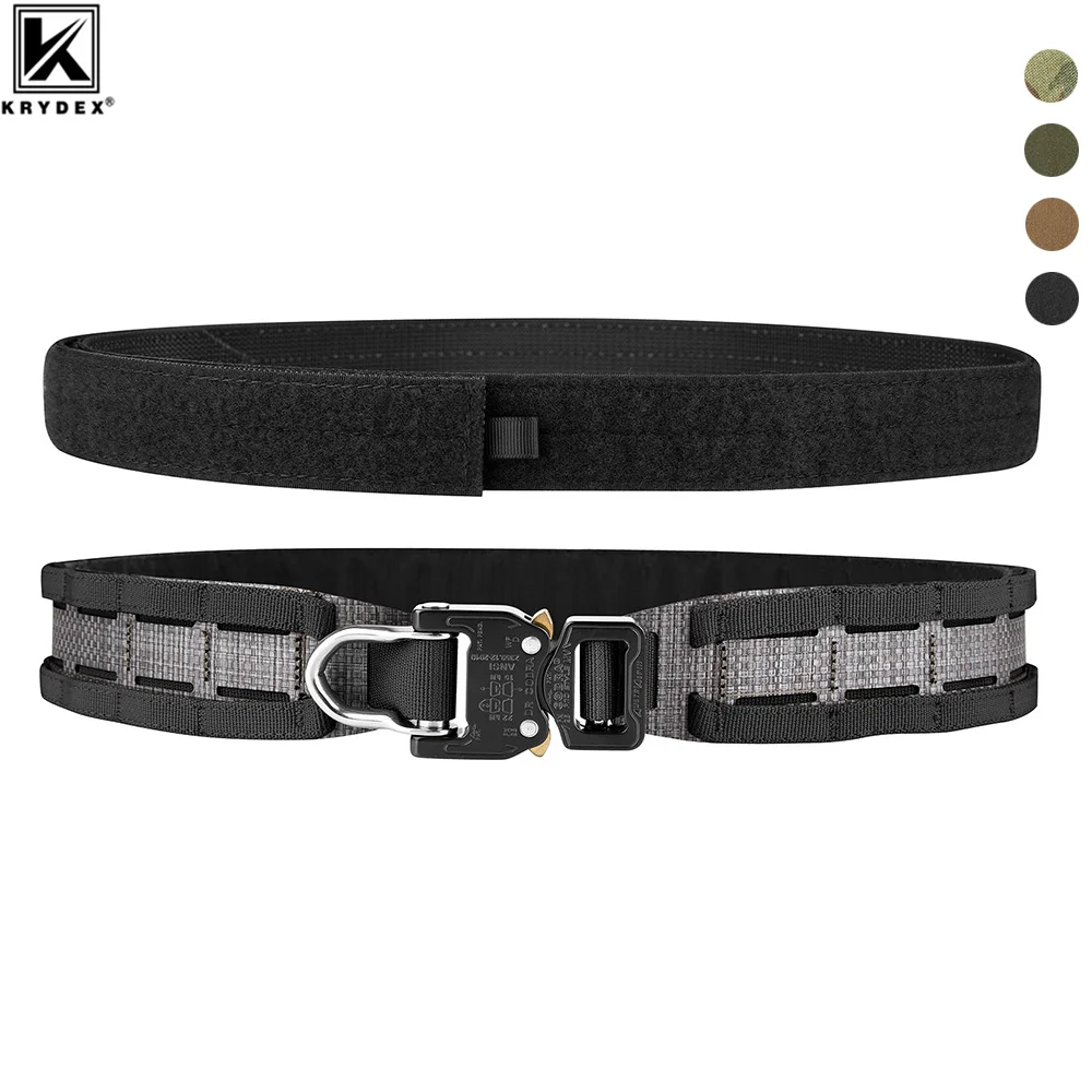 

KRYDEX Tactical Original Cobra Buckle Belt Tegris Rigger MOLLE Waist Battle Men Belt Heavy Duty Belts For Outdoor Hunting Gear