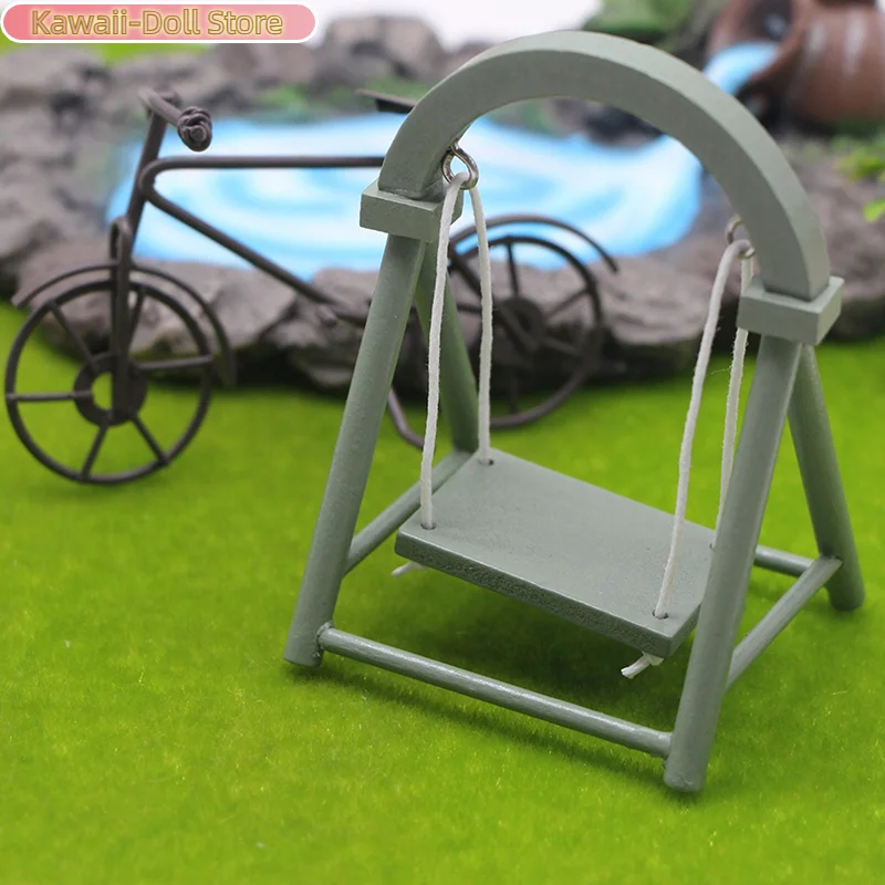 1:12 ドールハウスミニチュアシミュレーションスイングガーデン装飾おもちゃドールハウスアクセサリー