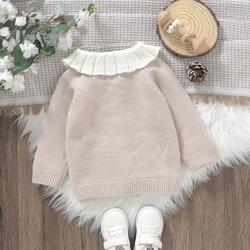 Baby Sweaters Knit Infant Girls Cardigan Long Sleeve Fall Children Clothing Newborn Tops Fashion Cute Embroidered Rooster Winter