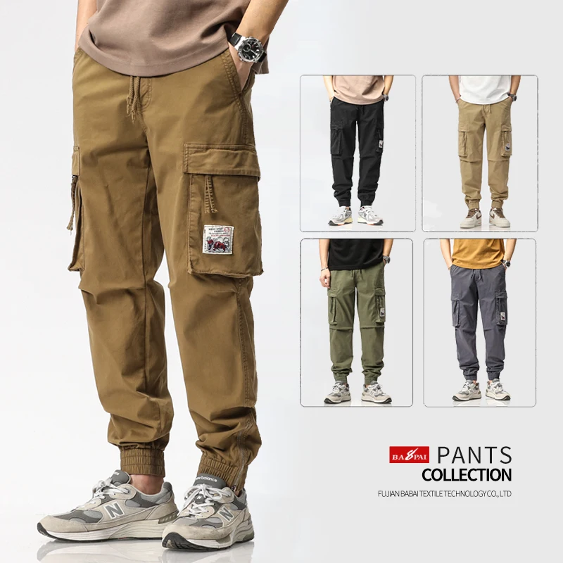 

BAPAI Men's Fashion Work Pants Outdoor Wear-resistant Mountaineering Trousers Work Clothes Street Fashion Cargo Pants