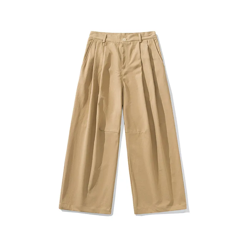 

Cleanfit Loose Wide Leg Casual Pants Spring Autumn ex Color Relaxed Fit Small Size Long Trousers Casual Cotton