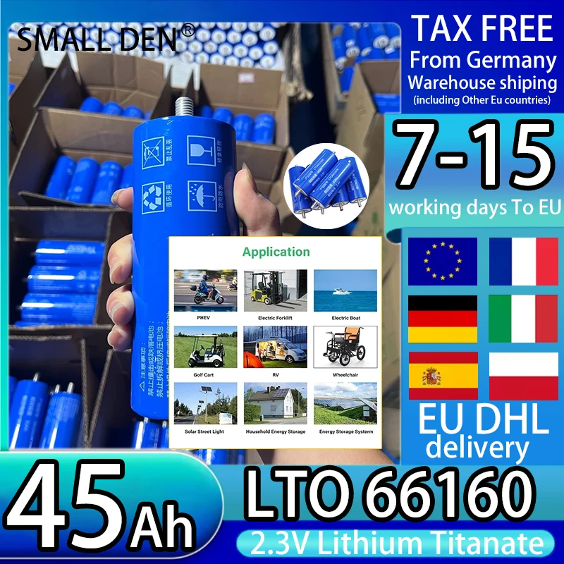 

Yinlong 2,3 В 45 Ач LTO66160 аккумуляторная батарея 10C разряд DIY 12 В 24 В устойчивые к низким температурам литий-титанатные батареи