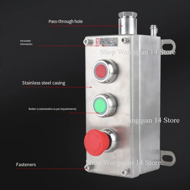 

Explosion-proof Stainless Steel Button Box Emergency Stop Control Switch