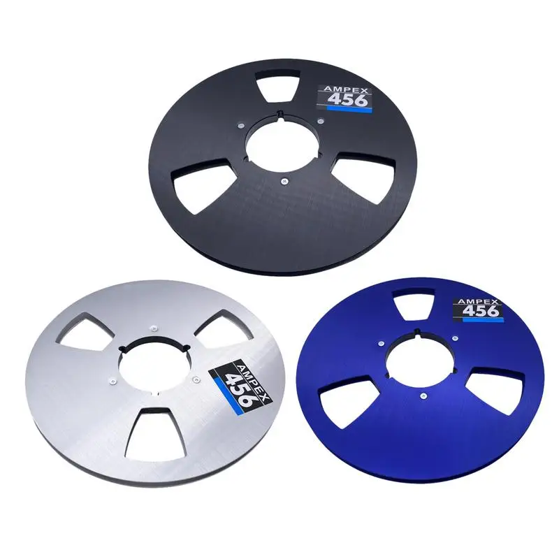 

3 Holes Empty Tape Reel Aluminium Alloy Blank Tape Reel 10.5 Inch Bend Resistant Take Up Reel Low Noise Tape Player Rack supplie