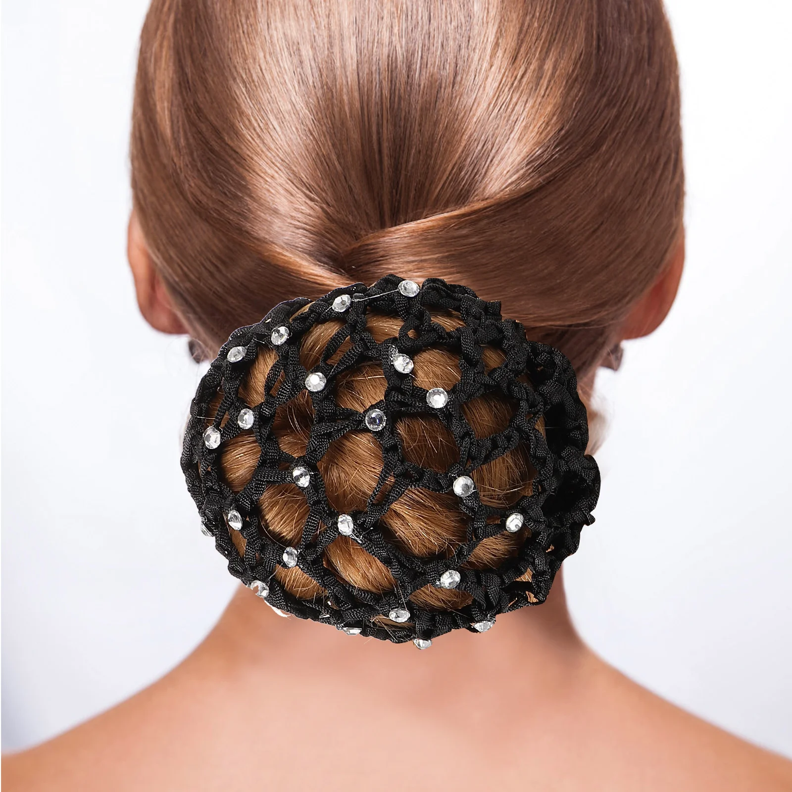 

5Pcs Rhinestones Hairnet Women Hair Accessories Stylish Bun Net for Formal and Casual Occasions Women Hair Accessories
