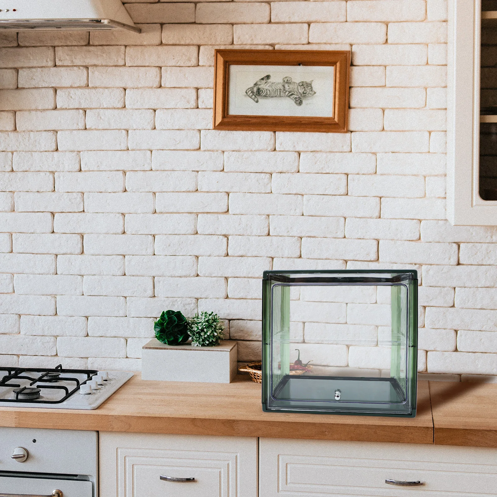 

Transparent Double-Layer Bread Box Plastic Kitchen Bread Storage Box Large Capacity Fresh Keeping Container for Home Shop Bakery