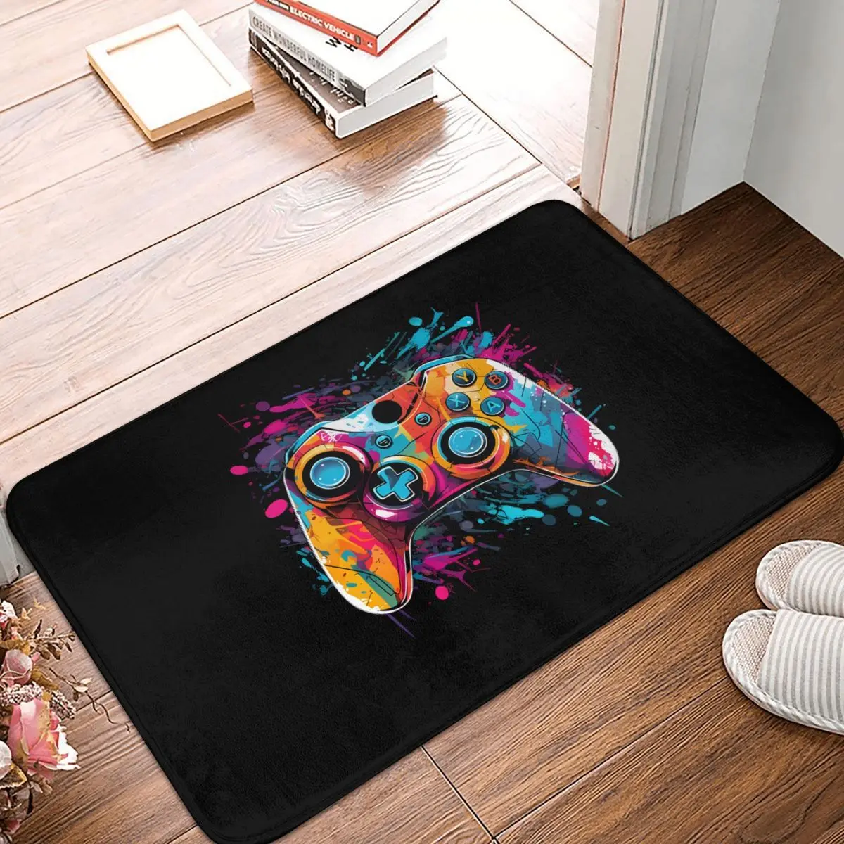 Retro Video Game Turbo Controller Bedroom Mat Colorful Handle Doormat Living Room Carpet Entrance Door Rug Home Decoration