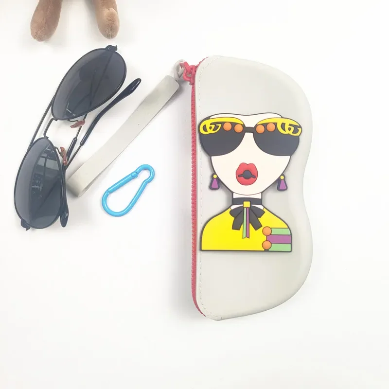 Portable Waterproof Drop-Resistant Silicone Glasses Case Easy to Store Equipped with Hanging Handle Suitable Travel Man Gift B1