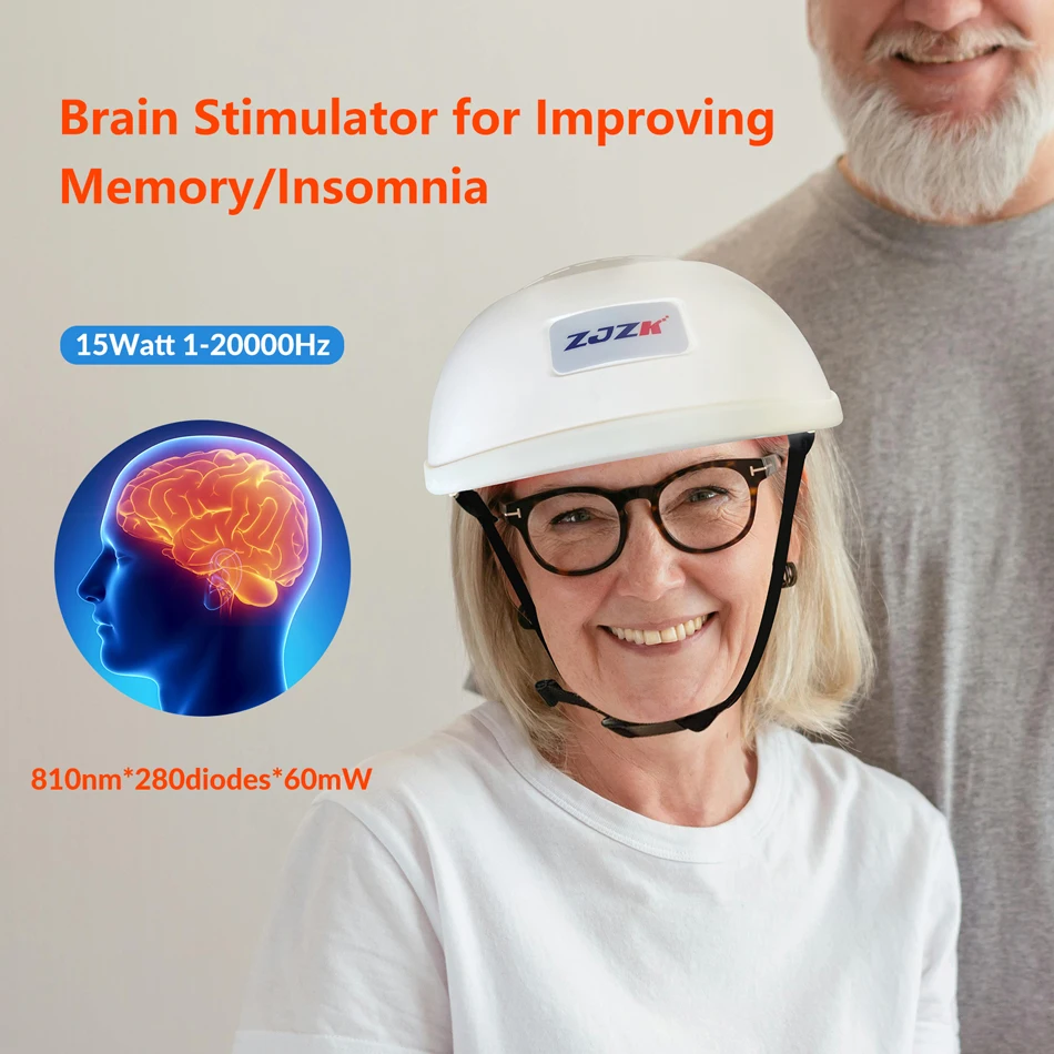 

Stroke Therapy Parkinson Massage Brain Fog Relief Stimulator LED 810nm Helmet Photobiomodulation for Improving Brain's Recovery